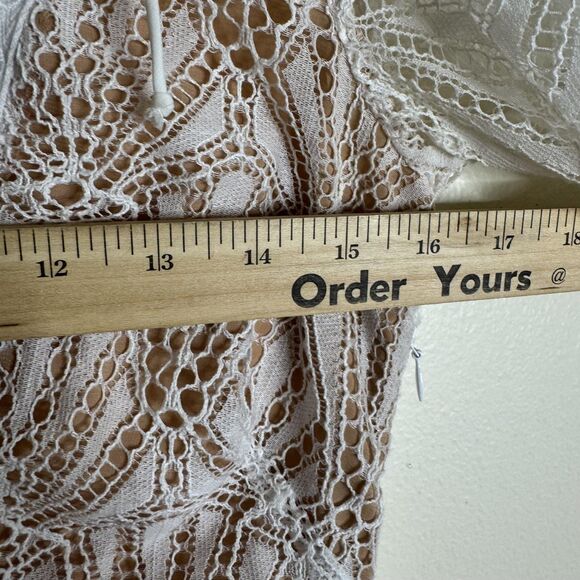 For Love & Lemons bright lights long sleeve mini dress ladies M boho whimsical - Picture 11 of 16